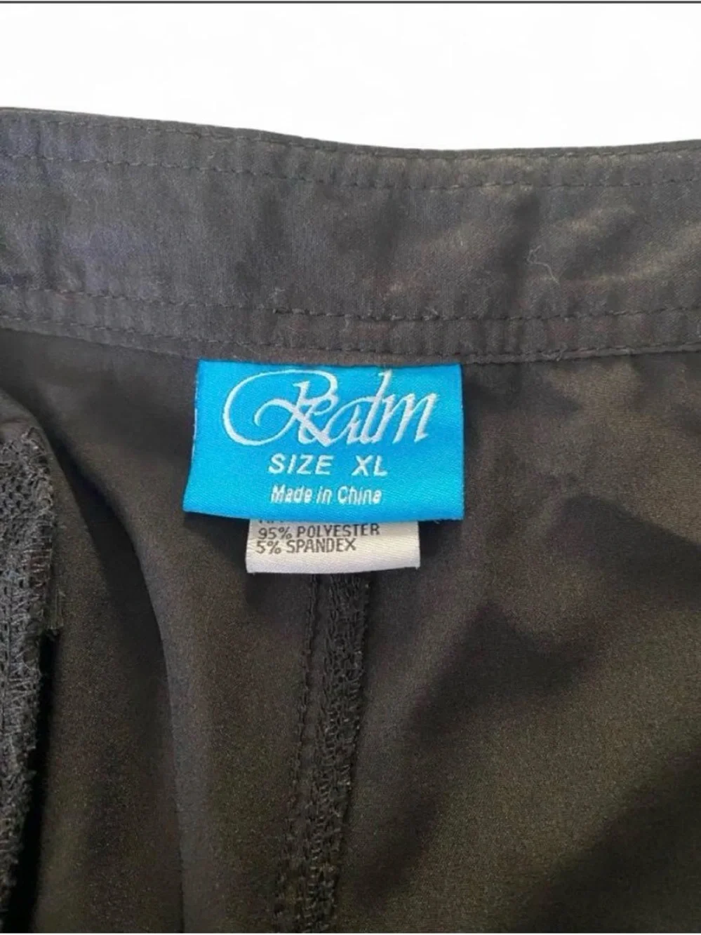 Women's Black Board Shorts with Turquoise Eyelets